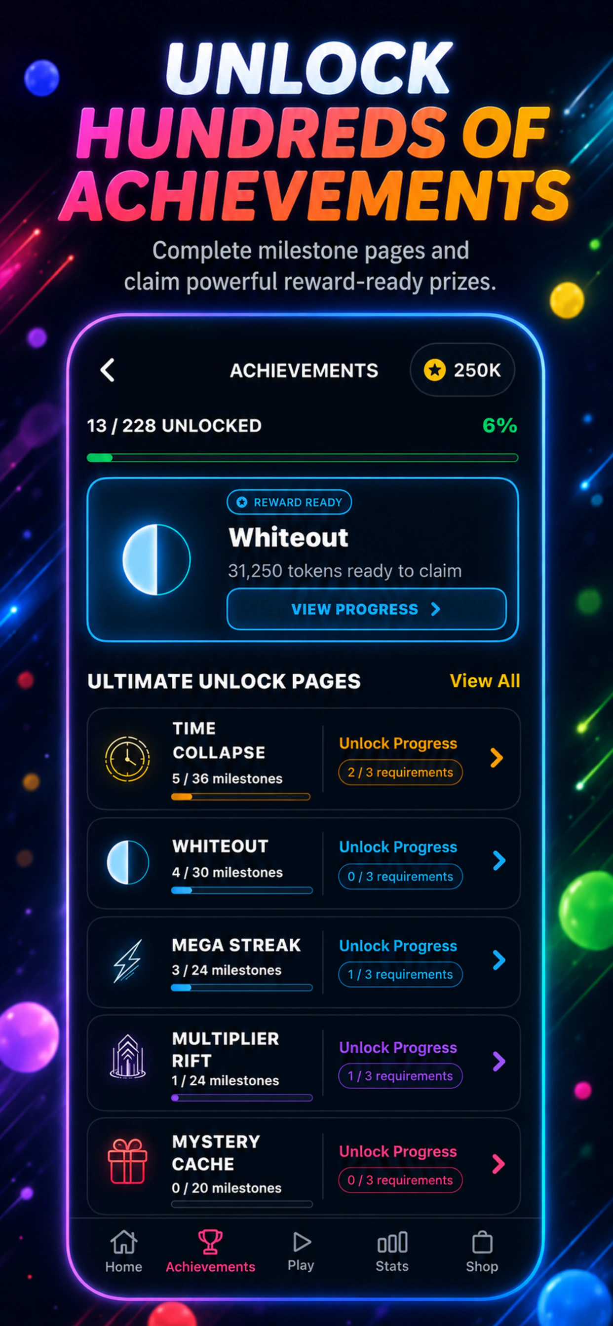 Color Tap achievements