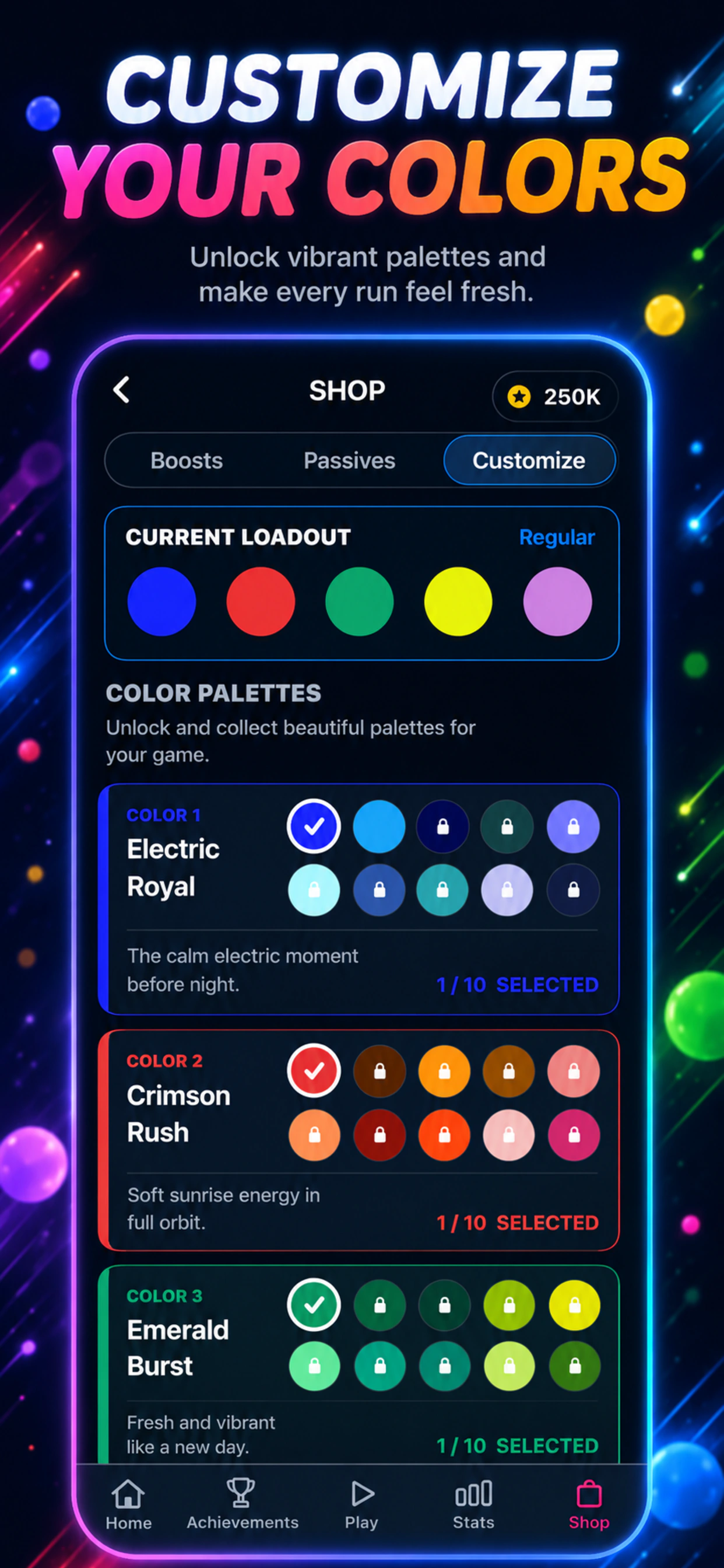 Color Tap color customization