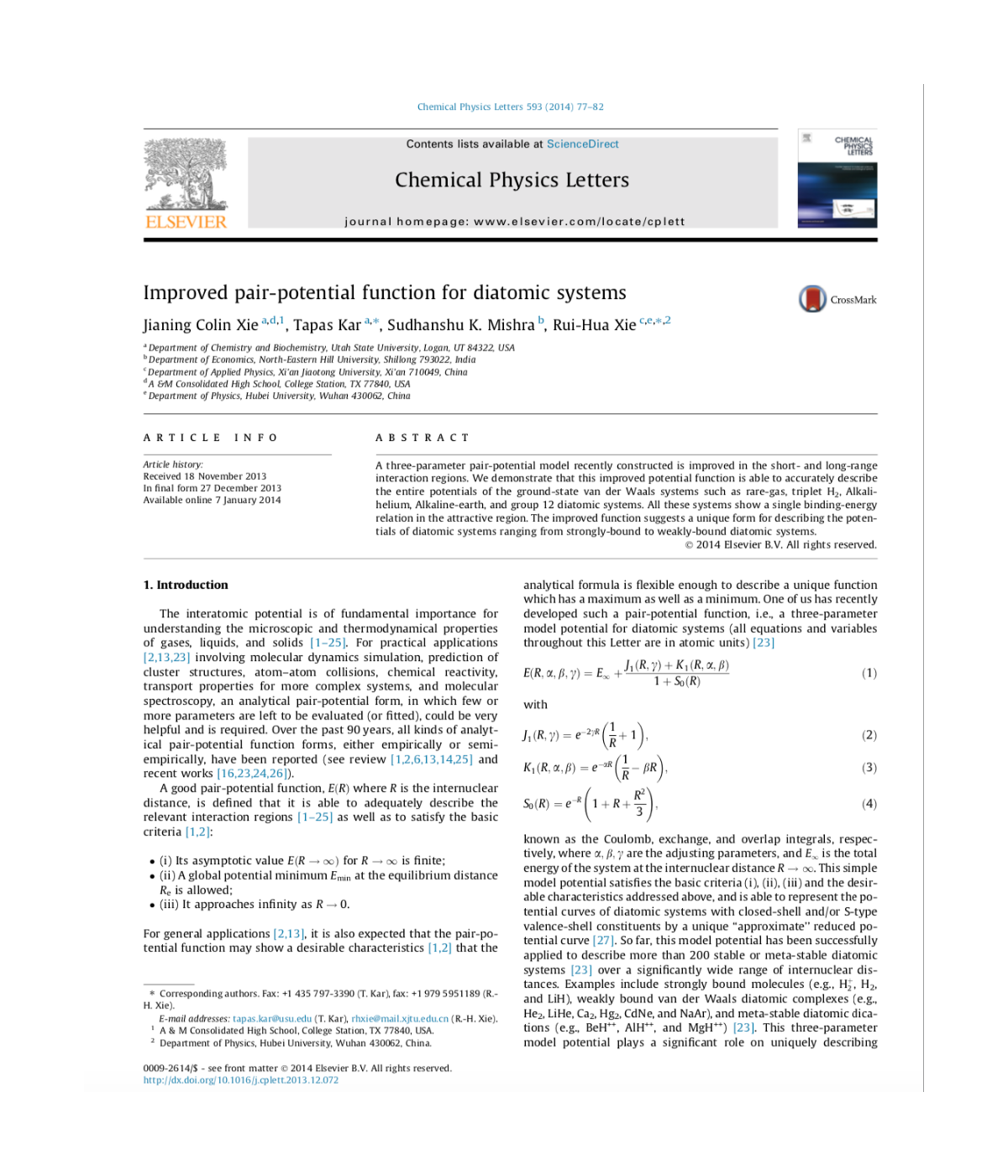 Chemical Physics Letters