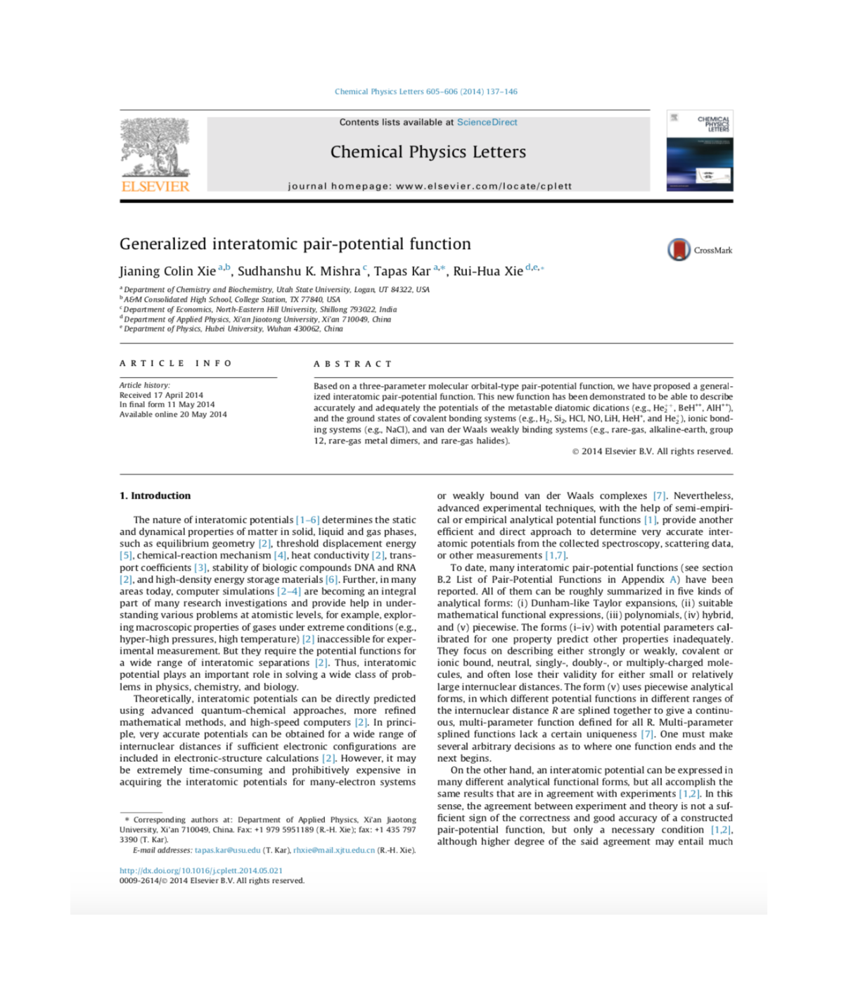 Chemical Physics Letters
